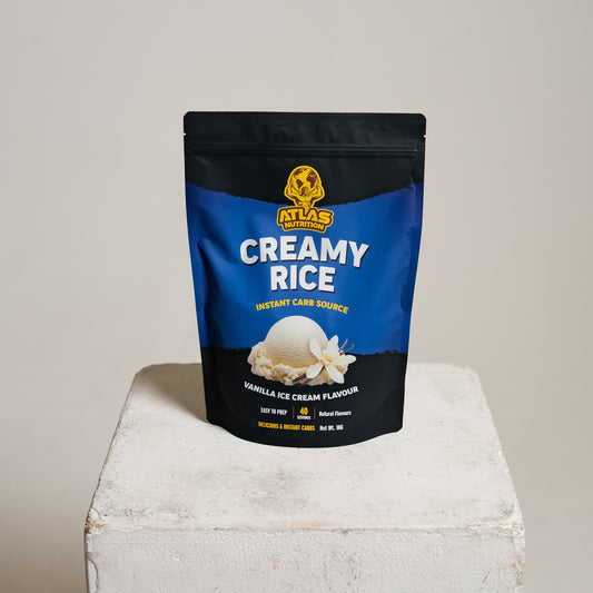 Atlas Nutrition Vanilla Ice Cream Cream of Rice 1kg bag — instant carb source Australia