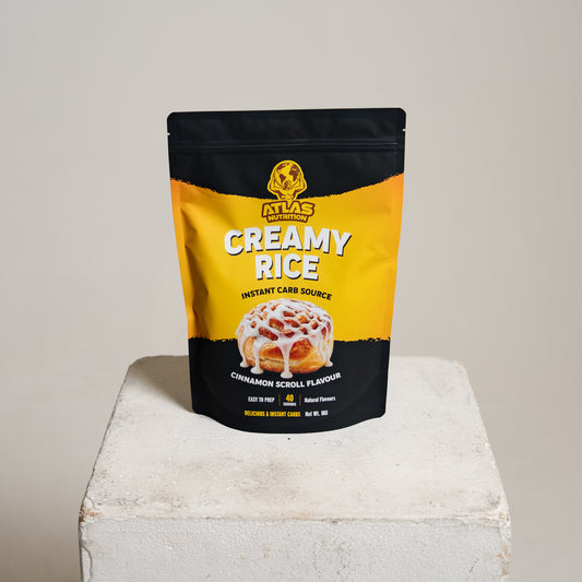 Atlas Nutrition Cinnamon Scroll Cream of Rice 1kg bag — instant carb source Australia